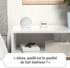 Image Moniteur de qualité de l'air Amazon Smart Air Quality Monitor - Connecté Compatible Alexa - Blanc