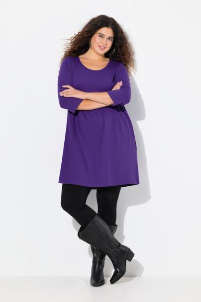 Image Ulla Popken - Chemise Tunique Femme - Coloris Lys - 91 cm - 100% coton - Taille 44 à 70