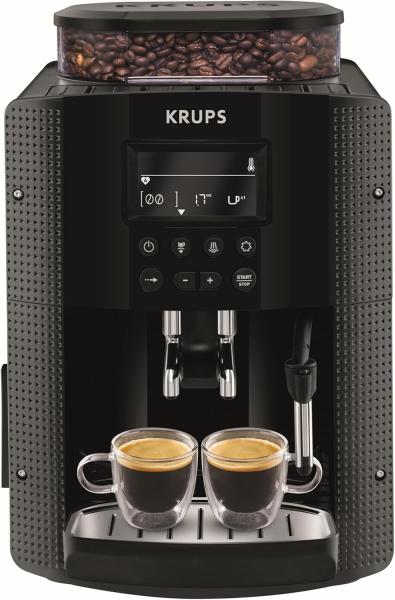 Image Machine à café grain Krups YY8135FD - Ecran LCD - 2 expressos simultanés - Buse vapeur pour Cappuccino Essential Noire