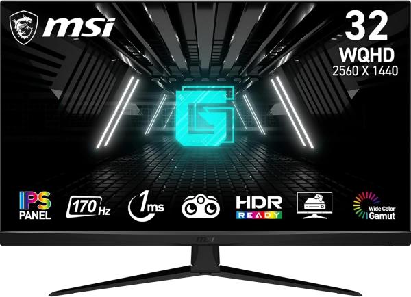 Image Écran PC Gamer 31,5" MSI G321Q - Dalle IPS WQHD 2560x1440, 170Hz / 1ms, 16:9, G-SYNC - Noir