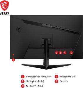 Image Écran PC Gamer 31,5" MSI G321Q - Dalle IPS WQHD 2560x1440, 170Hz / 1ms, 16:9, G-SYNC - Noir