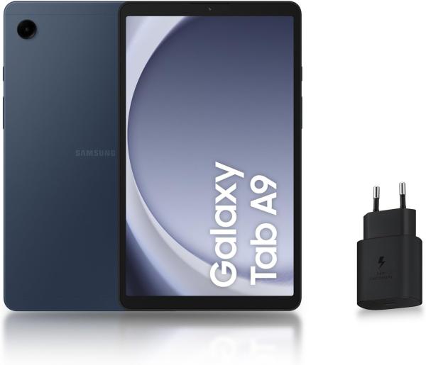 Image Tablette Tactile 8.7" Samsung Galaxy Tab A9 - Stockage 64Go Wifi + Chargeur Rapide 25W - Version Française  - Bleu Marine
