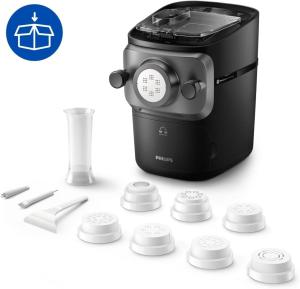 Image Machine à Pâtes Philips HR2665/93 Série 7000 Technologie ProExtrude, Pesée Automatique - Nettoyage Facile - Noir