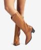 Image Sélection de bottes pour femme à 99,90€ -  Modèles Cow-boy, Talon Large ou Tige Haute Type Chelsea - Cuir
