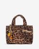 Image Unisa ZAFRICA_LSA - Sac à main Femme imprimé Léopard - Ornement - Poignées et chaîne intérieure amovible - 14cm x 22cm x 7cm