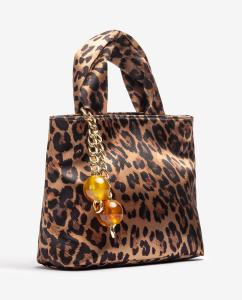 Image Unisa ZAFRICA_LSA - Sac à main Femme imprimé Léopard - Ornement - Poignées et chaîne intérieure amovible - 14cm x 22cm x 7cm
