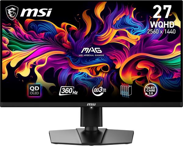 Image Ecran PC 26,5" Gamer MSI MAG 271QPX - 2560 x 1440 Quantum Dot OLED, 360Hz / 0,03ms - Noir