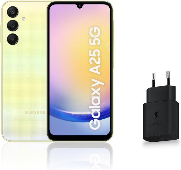 Image Smartphone 5G SAMSUNG GALAXY A25 - 6.5" AMOLED - 128Go + Chargeur Rapide - Version FR - Lime Citron