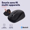 Image Souris sans Fil Trust Yuki - Silencieuse Bluetooth + 2.4GHz avec Pile - Ambidextre - Multi-plateforme - Noir