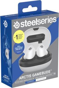 Image GameBuds™ ANC pour PlayStation SteelSeries Arctis - Écouteurs gaming sans fil - IP55 - Multiplateforme - Blanc