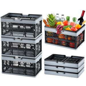 Image VEVOR WS-L2 - Pack 3 Paniers à provisions de courses pliables portables avec poignée - 3 pièces  -16L