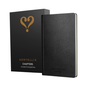 Image Vertellis Chapitres - Journal de gratitude et d'introspection - Développement Personnel - Chapters - Couverture Similicuir - Noir