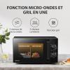 Image Four à micro-ondes Toshiba MW2-MG20P(BK) - 20L - 800W/1000W - 9 Niveaux de Puissance, Ampoule LED, Dégivrage facile, Noir