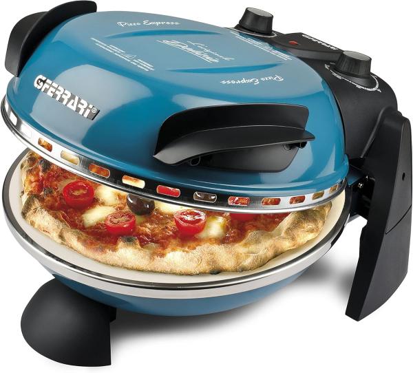 Image Four G3 Ferrari G10006 Pizza Exprimer Plaisir - 1200 W, 400°C - Pierre - Livre de Recettes - Bleu