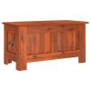 Image Coffre Vodali  de rangement avec couvercle marron bois massif d’acacia - 70 x 35 x 37 cm - Marron