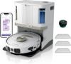 Image Shark AV2800ZEEUWH PowerDetect 2-en-1 Robot Aspirateur Lavage, Autovideur NeverTouch Pro, LiDAR, Wi-Fi