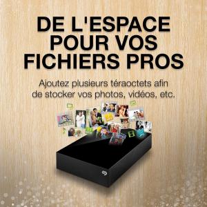 Image Disque dur externe 8To Seagate STGY8000400 Desktop - USB 3,0 pour PC et Mac, 2 ans Rescue Services