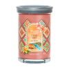 Image Yankee Candle Soleil sur Capri - Bougie Parfumée Notes d'ambre ensoleillé, de plumeria et de zest de citron - 567g - Orange