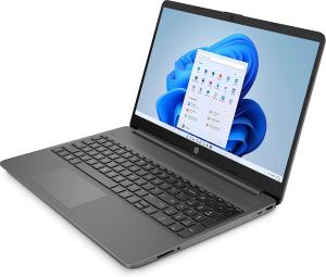 Image PC Portable FHD HP 15s-fq0003sf Laptop (Celeron-N4120, 4Go RAM, SSD 128Go, Windows 11 Home S, AZERTY) - Gris foncé