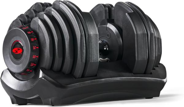 Image Haltère Compact Bowflex SelectTech - Charge Variable - 1 Charge Variable - ‎1090 (4-41 kg) – 1 Haltère simple - ‎Noir/Rouge