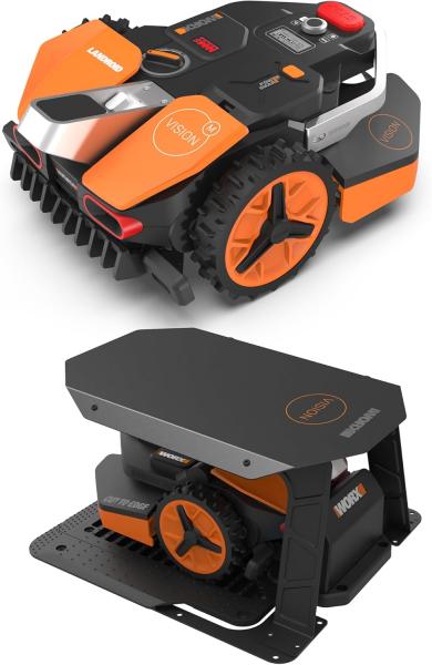 Image Coffret Worx WA0821 - LANDROID Vision 600m² WR206E.1 + Garage de Protection