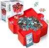 Image Pack 6 Bacs Clementoni 37040 - Trieur de pièces de Puzzle en Forme de Carte - 20,5 * 20,5 cm - Rouge