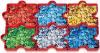 Image Pack 6 Bacs Clementoni 37040 - Trieur de pièces de Puzzle en Forme de Carte - 20,5 * 20,5 cm - Rouge