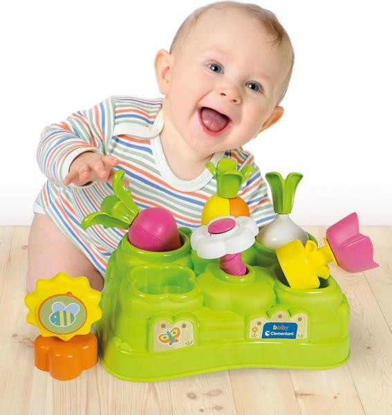 Image Mon Premier Jardin Clementoni 17277 Baby Garden - Jouet d’Éveil Bébé dès 10 mois - Apprentissage Formes et Couleurs