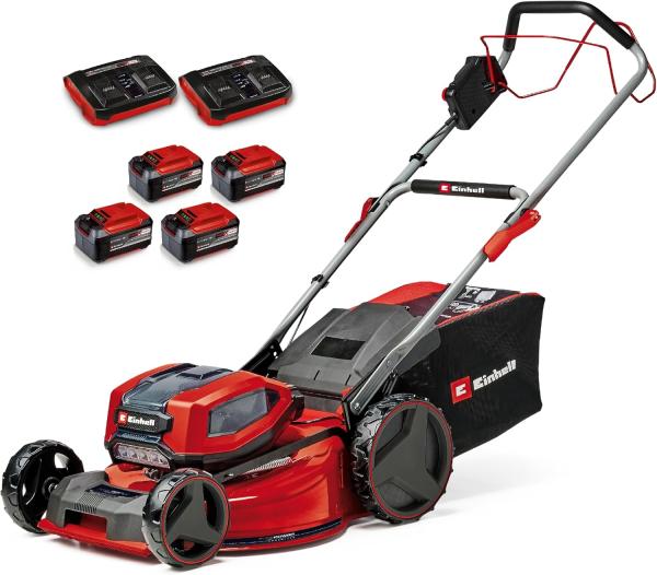 Image Tondeuse à gazon sans fil Einhell Professional GP-CM 36/52 S Li BL (4x5,2Ah) Power X-Change - 4 Batteries 5,2 Ah et 2 Chargeurs doubles
