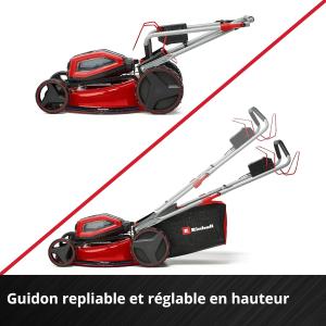 Image Tondeuse à gazon sans fil Einhell Professional GP-CM 36/52 S Li BL (4x5,2Ah) Power X-Change - 4 Batteries 5,2 Ah et 2 Chargeurs doubles