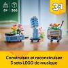 Image Tourne-Disque Et Ses Fleurs LEGO 31172 Creator 3-en-1 - 366 PCS - Se Transforme en Radio Ou Micro - Dès 8ans