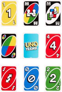 Image Jeu de cartes UNO Teams Mattel Games HTX58 - Règles spéciales pour jouer en équipes de deux