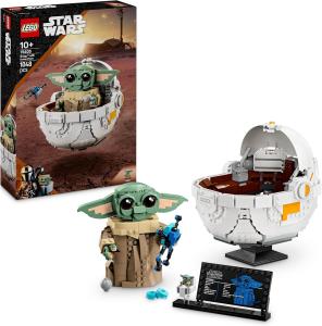 Image Set 1048 PCS LEGO 75403 Star Wars : The Mandalorian Grogu et Son Landau - Collector inspiré de la série TV - Inclut Une Grenouille de Sorgan - Dès 10 ans