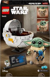 Image Set 1048 PCS LEGO 75403 Star Wars : The Mandalorian Grogu et Son Landau - Collector inspiré de la série TV - Inclut Une Grenouille de Sorgan - Dès 10 ans