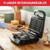Image Appareil Multifonction Tefal SW853D12 Snack Collection - Croque Monsieur, gaufres et sandwiches, 2 jeux de plaques