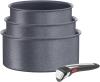 Image Set de 3 casseroles Tefal L7669253 Ingenio Natural On - 16/18/20 cm + poignée amovible - Induction