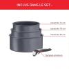 Image Set de 3 casseroles Tefal L7669253 Ingenio Natural On - 16/18/20 cm + poignée amovible - Induction