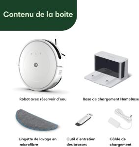Image Robot Laveur Aspirateur iRobot Y0112 Roomba Combo Essential - Système de Nettoyage en 4 étapes - Programmable