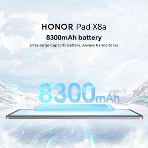 Image Tablette Tactile 11" HONOR Pad X8a - RAM 4Go+128Go Stockage - Écran 90Hz FullView - 8300mAh - Métal Body - Android 14, Space Grey