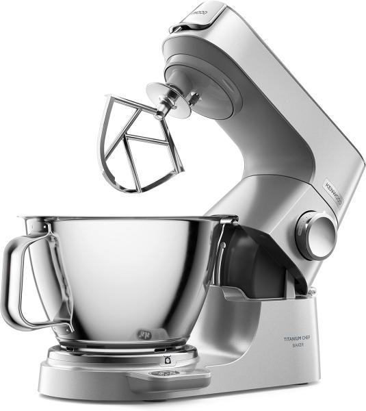 Image Robot Patissier Kenwood KVC85.004SI Titanium Chef Baker - Balance Intégrée - Bol 5L et 3.5L - 1200W, Argenté