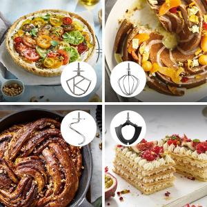 Image Robot Patissier Kenwood KVC85.004SI Titanium Chef Baker - Balance Intégrée - Bol 5L et 3.5L - 1200W, Argenté