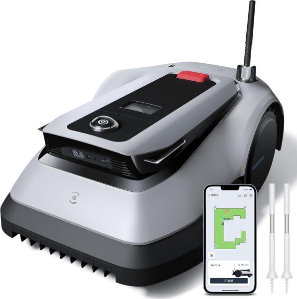 Image Robot Tondeuse Gazon ECOVACS G1-800 Goat - Sans Fil - Ultra-LargeBande+Vision+GPS