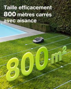 Image Robot Tondeuse Gazon ECOVACS G1-800 Goat - Sans Fil - Ultra-LargeBande+Vision+GPS