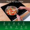 Image Plaque Induction Sauter SPI4360X - Table de Cuisson 3 Foyers - 7200W - Noir/Inox