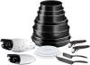 Image Set 17 Pièces Tefal L1599702 Ingenio Easy On - Batterie de cuisine - Poêles, Casseroles, Wok, Sauteuse - Noir