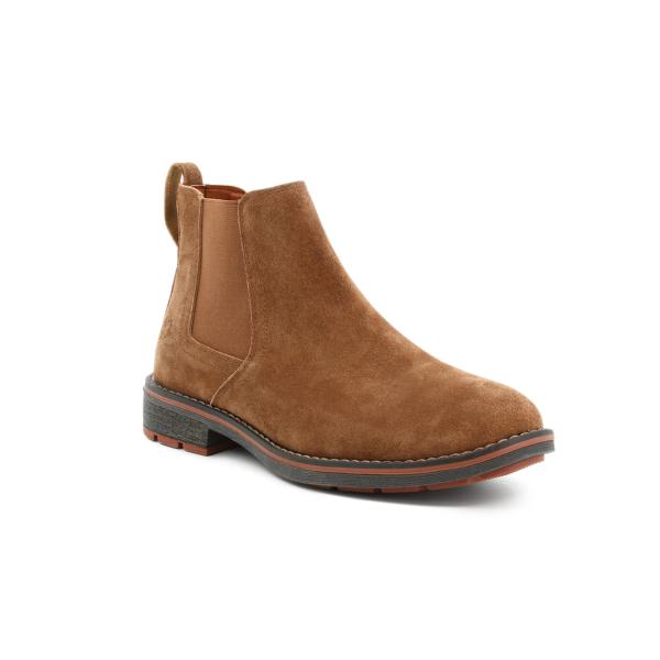Image André ARTHURO 7 - Boots Homme en Croute de Cuir - Marron, Bleu, Camel, Taupe