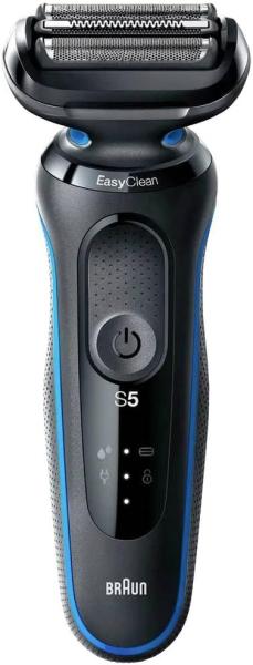 Image Rasoir Électrique Homme Braun 51-B1000s Series 5 - Sans Fil - Système EasyClean, Technologie Wet & Dry - Bleu