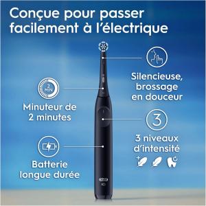 Image Brosse A Dents Electrique Oral-B iO Series 2 - Brosse de Rechange, Porte-Brossettes, Etui De Voyage - Noir
