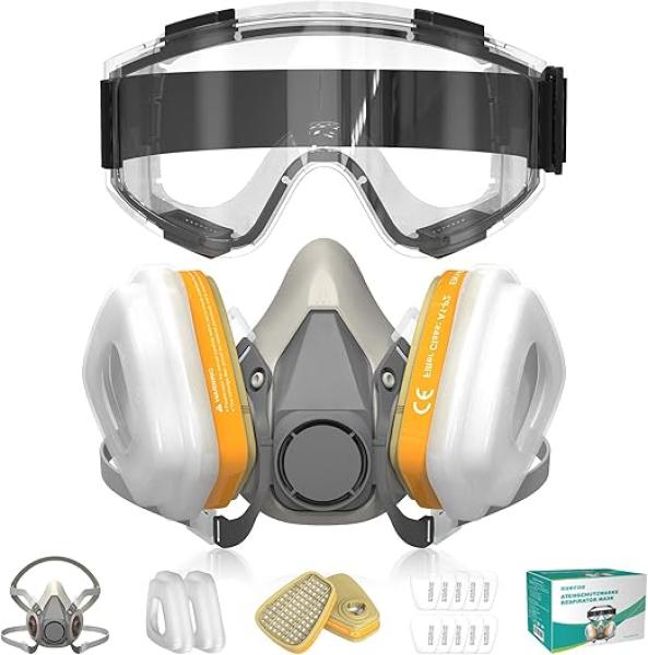 Image Masque Anti Poussiere SURFOU FDMZ-6200 - Filtre de Protection contre les Gaz et Produits Chimiques