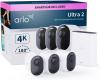 Image Pack 3 Caméras Arlo Ultra 2 4K avec Smarthub - Surveillance Video WiFi - Vision nocturne couleur, Detecteur de mouvement - Blanc